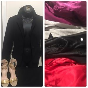 Express black wool blazer